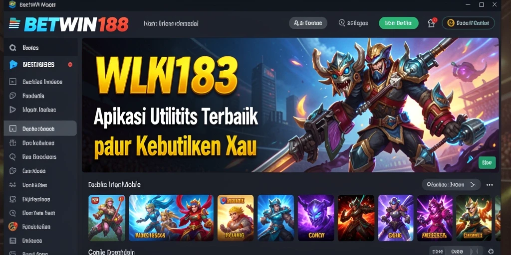 Tampilan antarmuka utama BETWIN188 yang menarik dan fungsional.