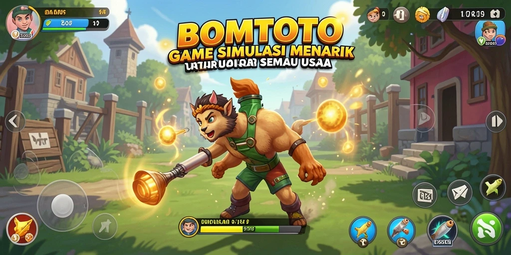 Screenshot gameplay BOMTOTO menampilkan aksi simulasi yang seru.