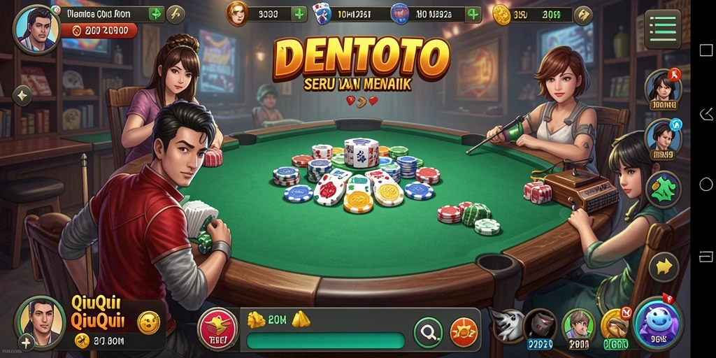 Tampilan gameplay seru dalam DENTOTO yang mengajak pemain berstrategi.