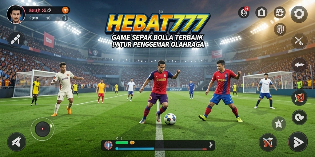 Tampilan gameplay HEBAT777 yang mendebarkan di lapangan sepak bola.