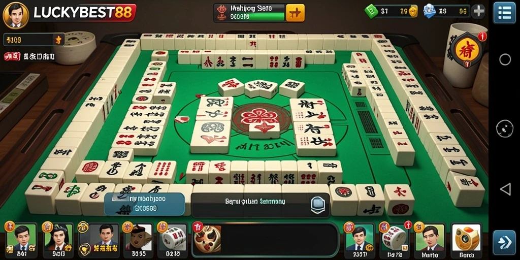 Tangkapan layar gameplay LUCKYBEST88 yang menampilkan suasana permainan Mahjong yang menarik.