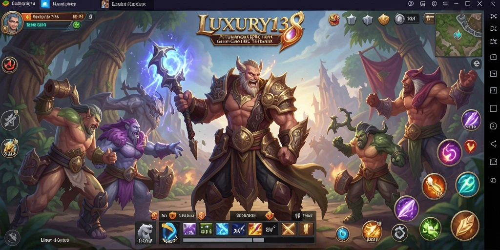 Screenshot gameplay LUXURY138 yang menampilkan aksi seru dalam pertarungan RPG.