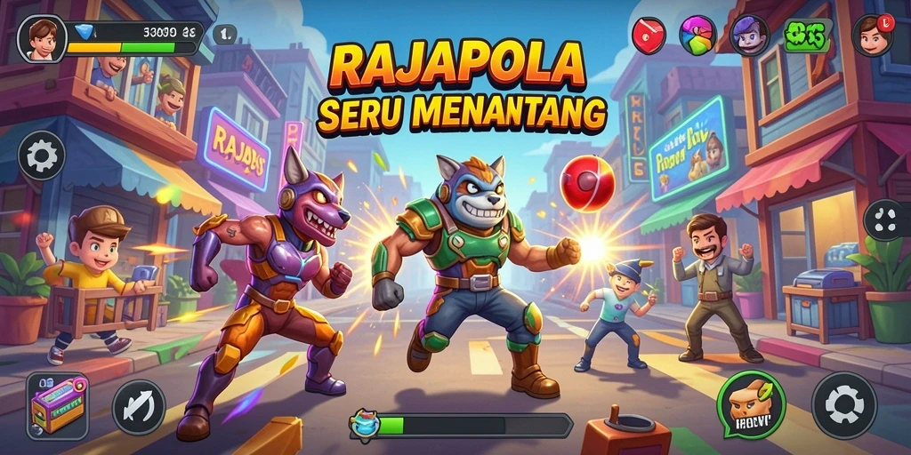 Screenshot gameplay RAJAPOLA menampilkan aksi seru dalam permainan Arcade.