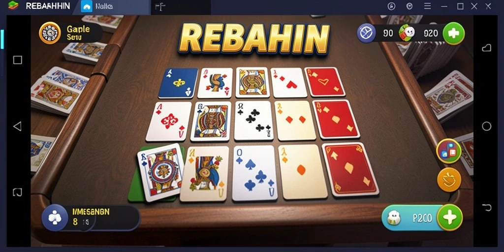 Tampilan seru gameplay Gaple di REBAHIN.