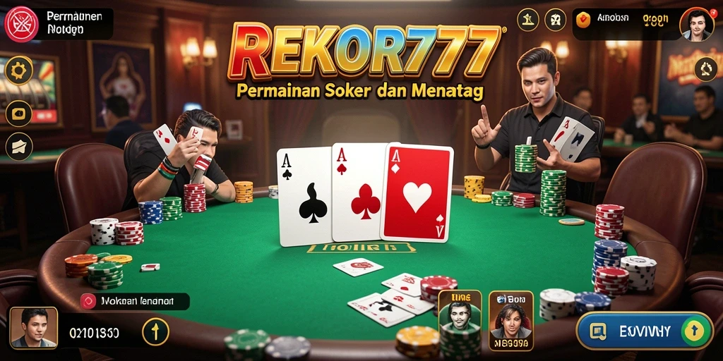 Tampilan menarik dari gameplay Poker di REKOR777.