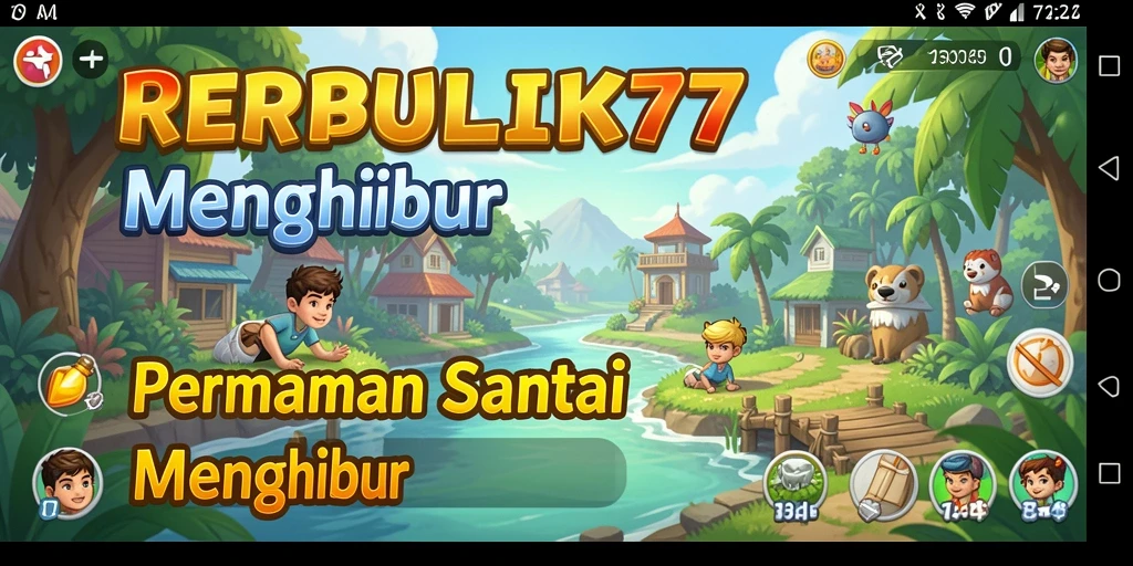 Tangkapan layar gameplay REPUBLIK77 dengan aksi santai dan menarik.