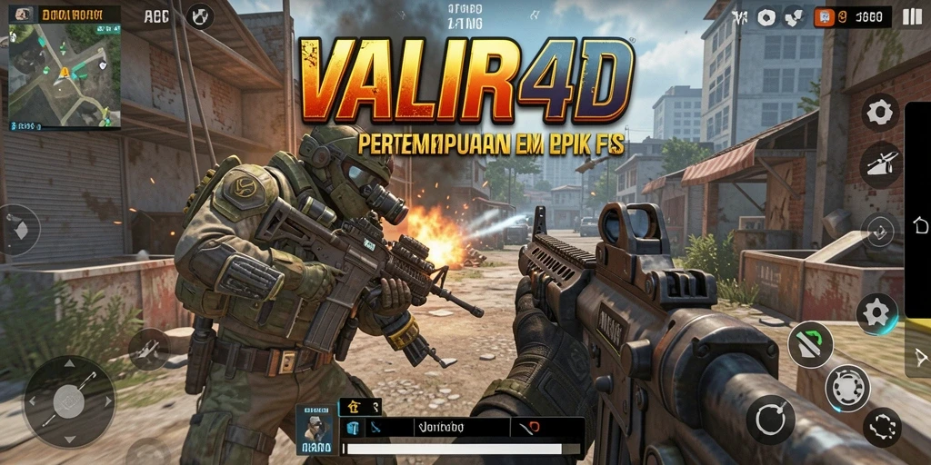 Screenshot VALIR4D dengan aksi gameplay FPS yang mendebarkan.